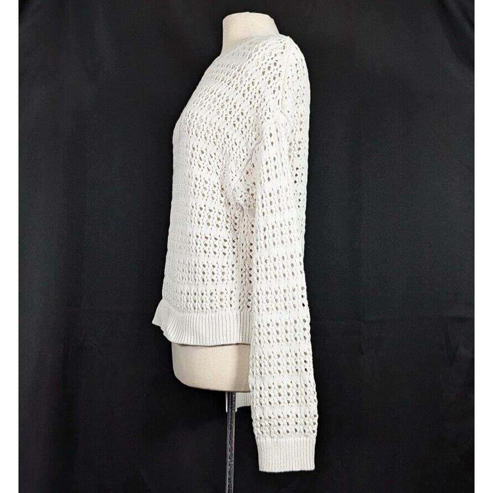 Universal Threads Tan Open Knit Cotton Blend Sweater Misses Size L - Picture 3 of 7